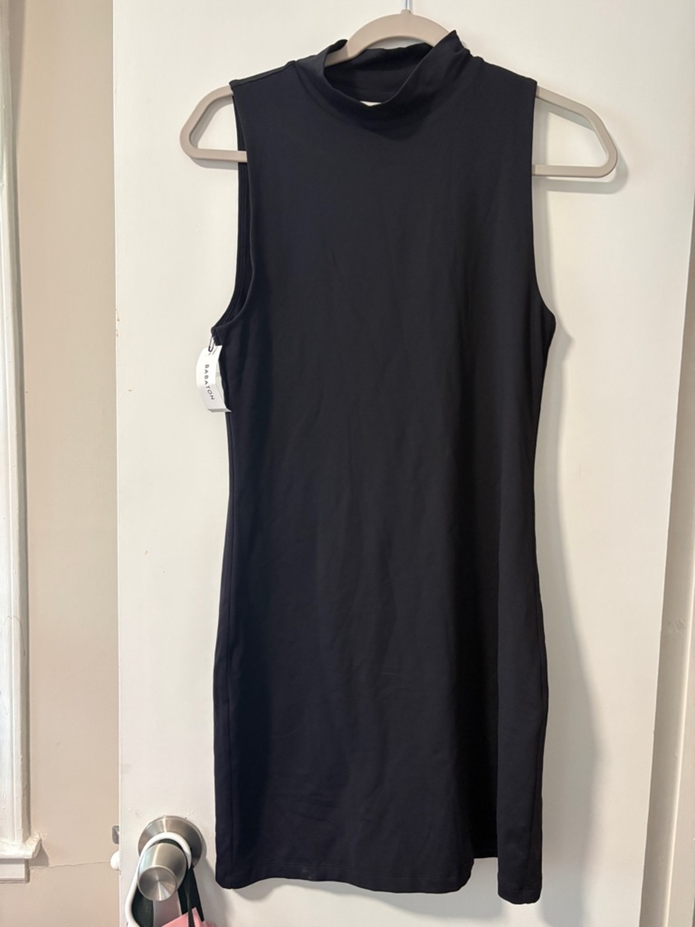 Aritzia Black Sleeveless Mock Neck Mini Dress - Picture 2 of 4